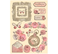Stamperia Dekoelemente>Lasercut-Motive "Shabby Rose"