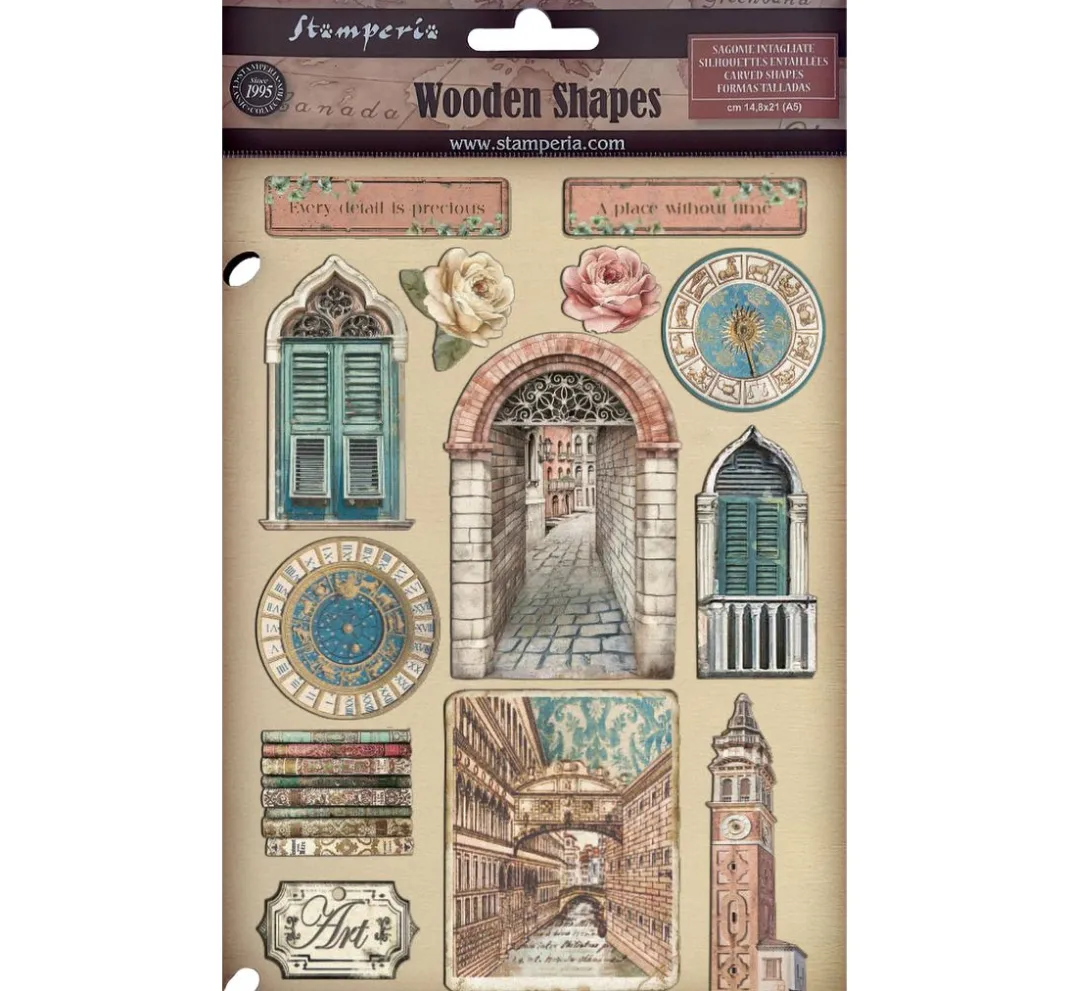 Stamperia Dekoelemente>Lasercut-Motive "Venice City of Art"