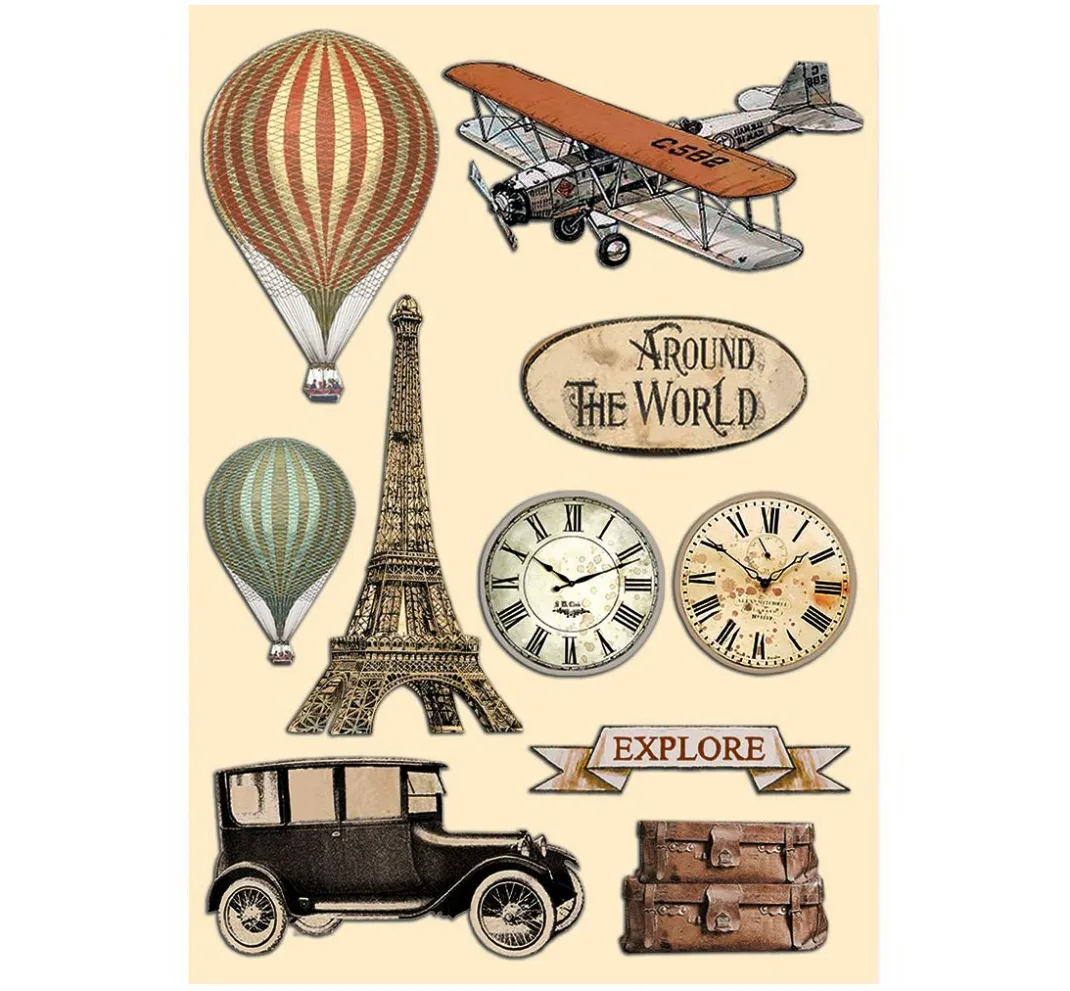 Stamperia Streuteile|Dekoelemente>Lasercut-Motive"Around the World"