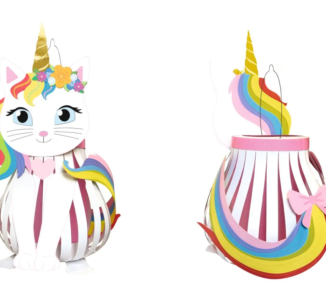 Kinder URSUS Papier|Papier-Bastelsets>Laternen-Bastelset "Kittycorn"