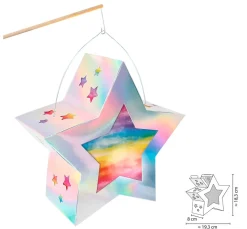 Kinder URSUS Papier|Papier-Bastelsets>Laternen-Bastelset "Twinkle Star Irisierend"