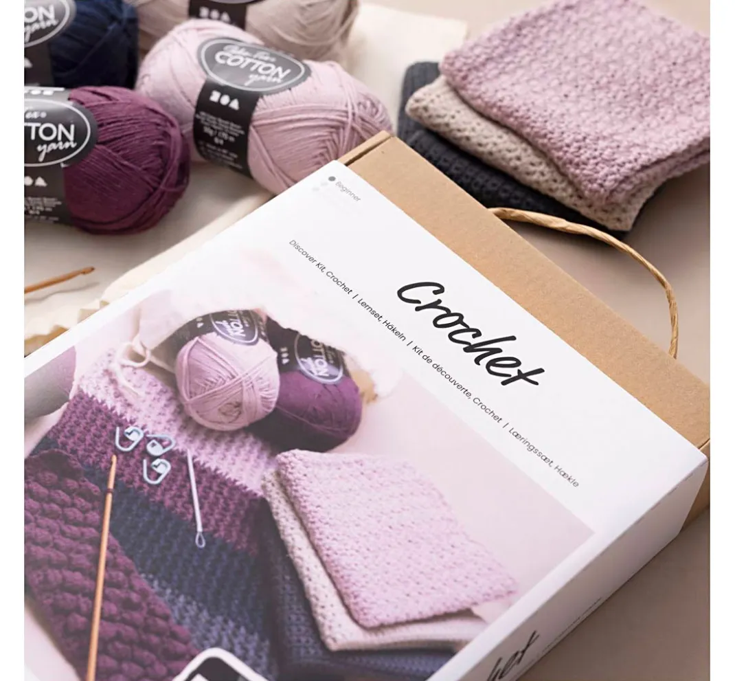 Kinder creativ company Handarbeit-Sets|Häkelset>Lernset Häkeln "Geschirrtücher"