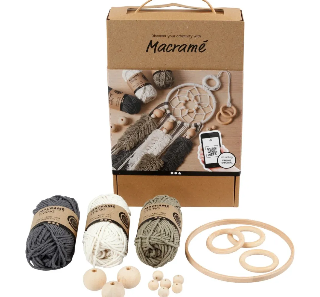 Kinder creativ company Bänder|Handarbeit-Sets>Lernset Makramee "Traumfänger"