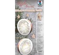 URSUS Laterne Basteln|Papier-Bastelsets>Lightboxes "Birds & Reindeer", 2er-Set