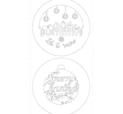 URSUS Laterne Basteln|Papier-Bastelsets>Lightboxes "Merry Christmas", 2er-Set