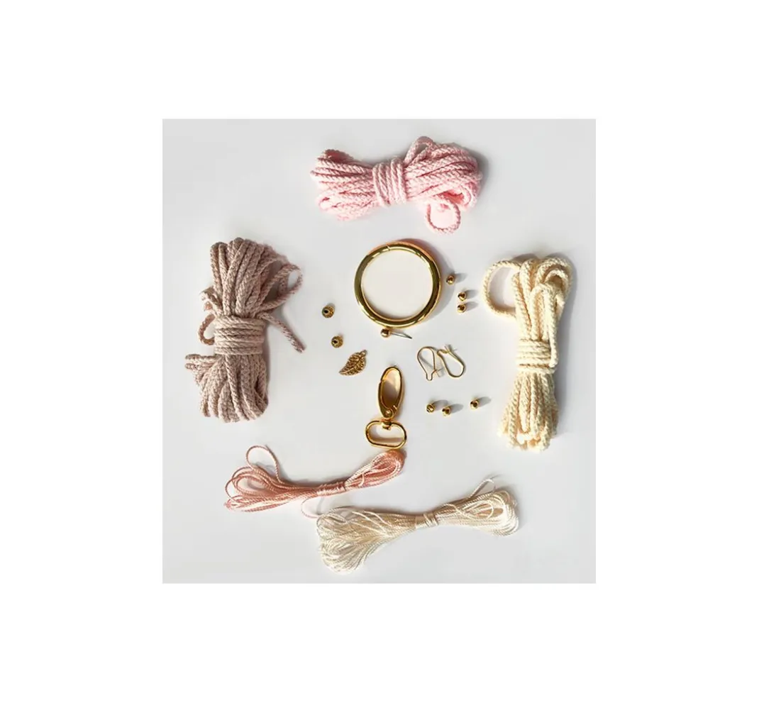 Kinder Topp Bänder|Makramee>Makramee-Schmuckset "With Love"
