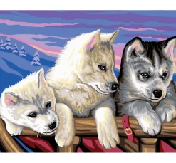 Kinder Mammut Malen Nach Zahlen|Malsets>Malen nach Zahlen "Huskies"