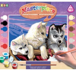 Kinder Mammut Malen Nach Zahlen|Malsets>Malen nach Zahlen "Huskies"