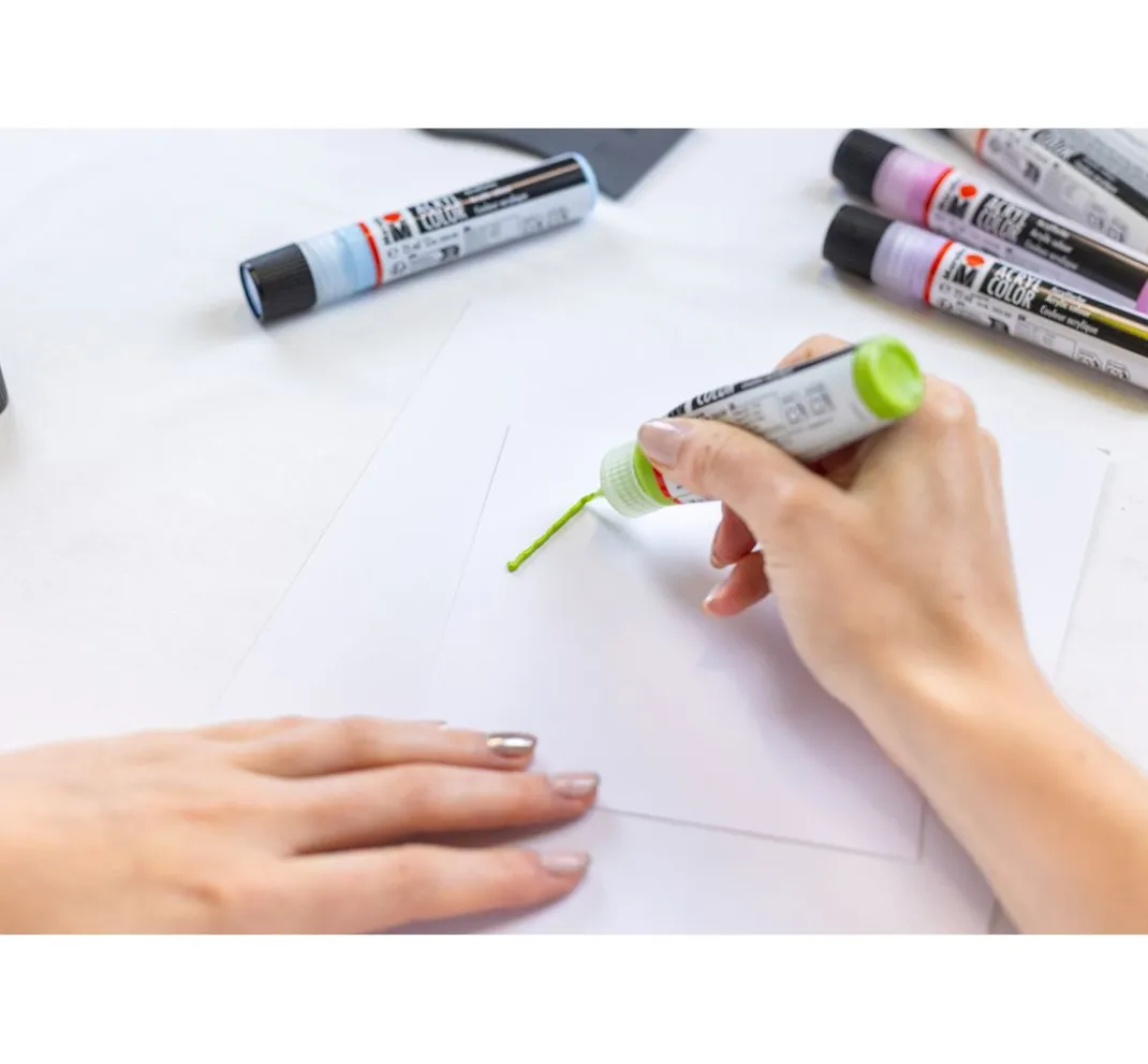 Marabu Künstlerfarbe|Bastelfarbe>Acryl Color Squeegee Art Set