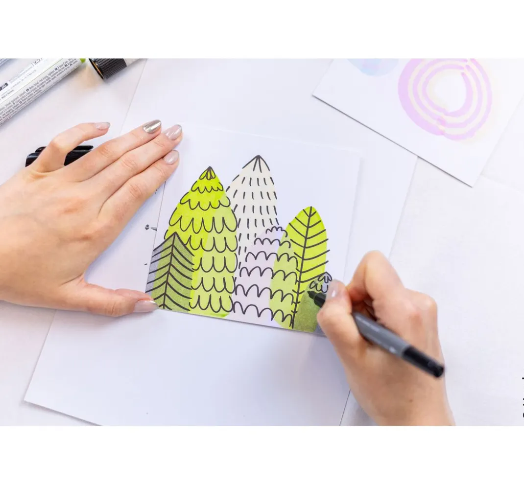 Marabu Künstlerfarbe|Bastelfarbe>Acryl Color Squeegee Art Set