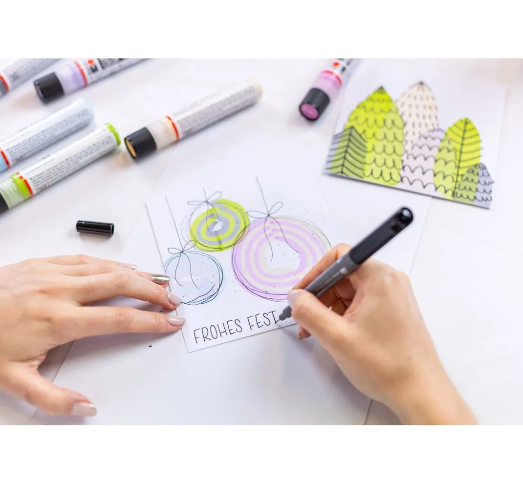 Marabu Künstlerfarbe|Bastelfarbe>Acryl Color Squeegee Art Set