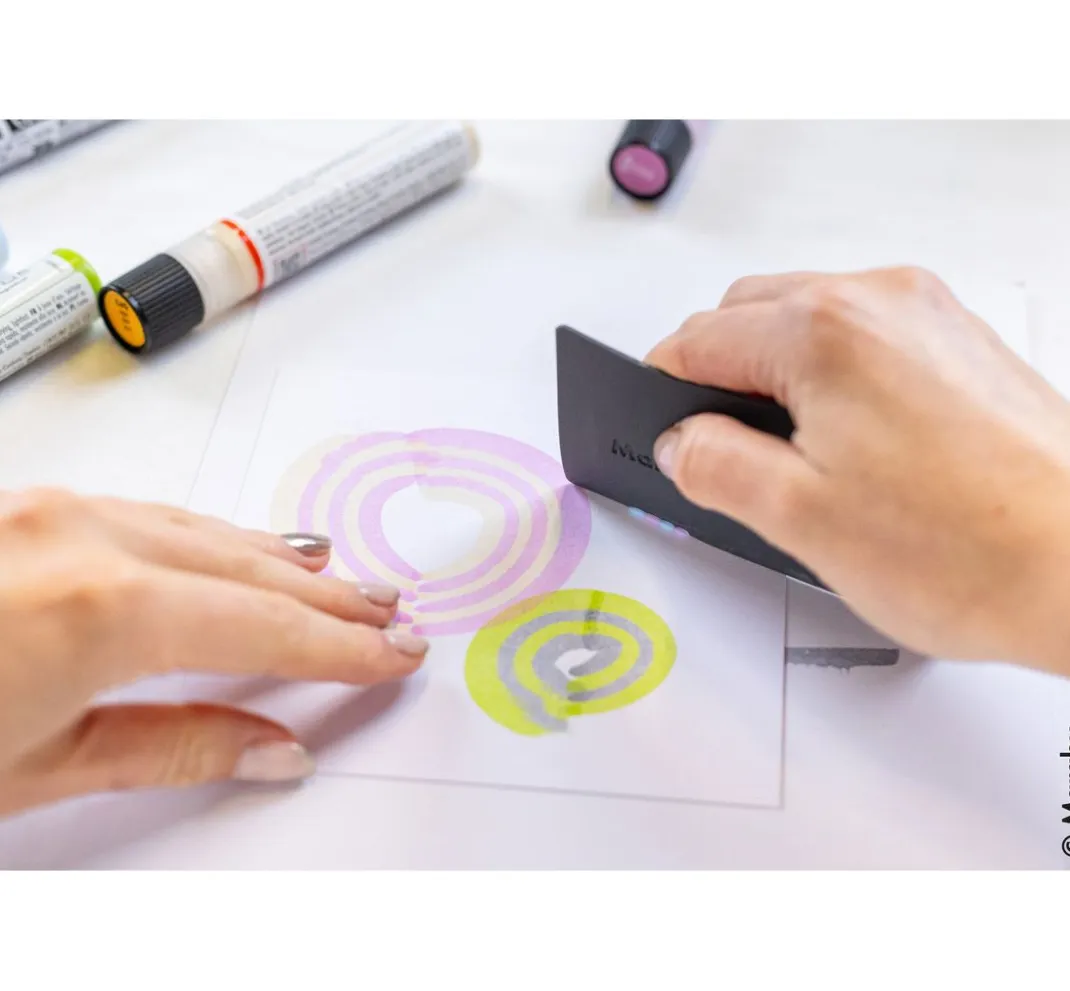 Marabu Künstlerfarbe|Bastelfarbe>Acryl Color Squeegee Art Set