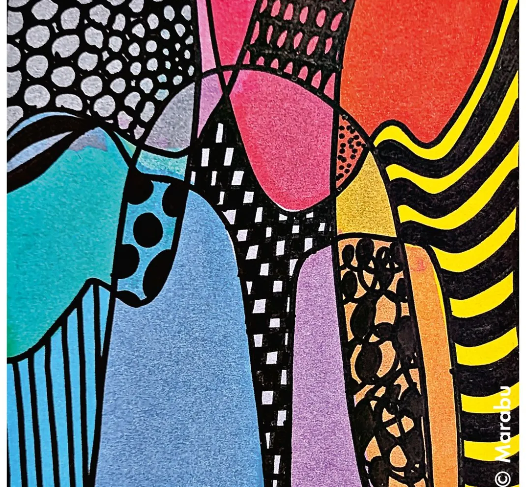 Marabu Künstlerfarbe|Bastelfarbe>Acryl Color Squeegee Art Set