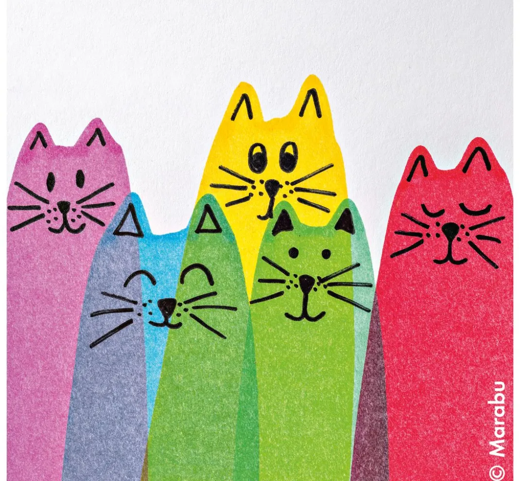 Marabu Künstlerfarbe|Bastelfarbe>Acryl Color Squeegee Art Set
