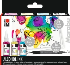 Marabu Farbsets|Künstlerfarbe>Alcohol Ink-Set "FLOWERS"