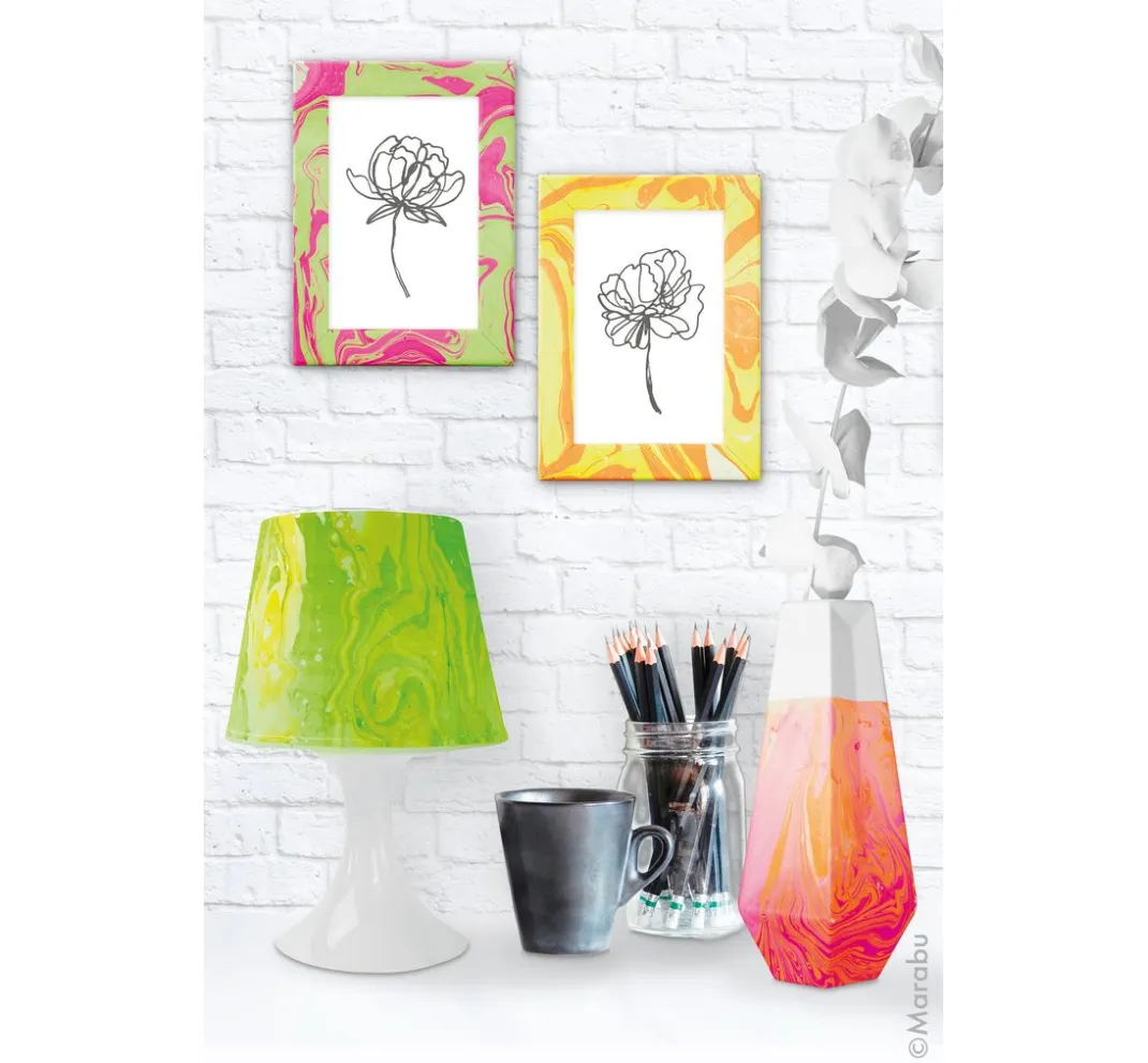 Marabu Marmorieren|Farbsets>EASY MARBLE-Set "NEON"