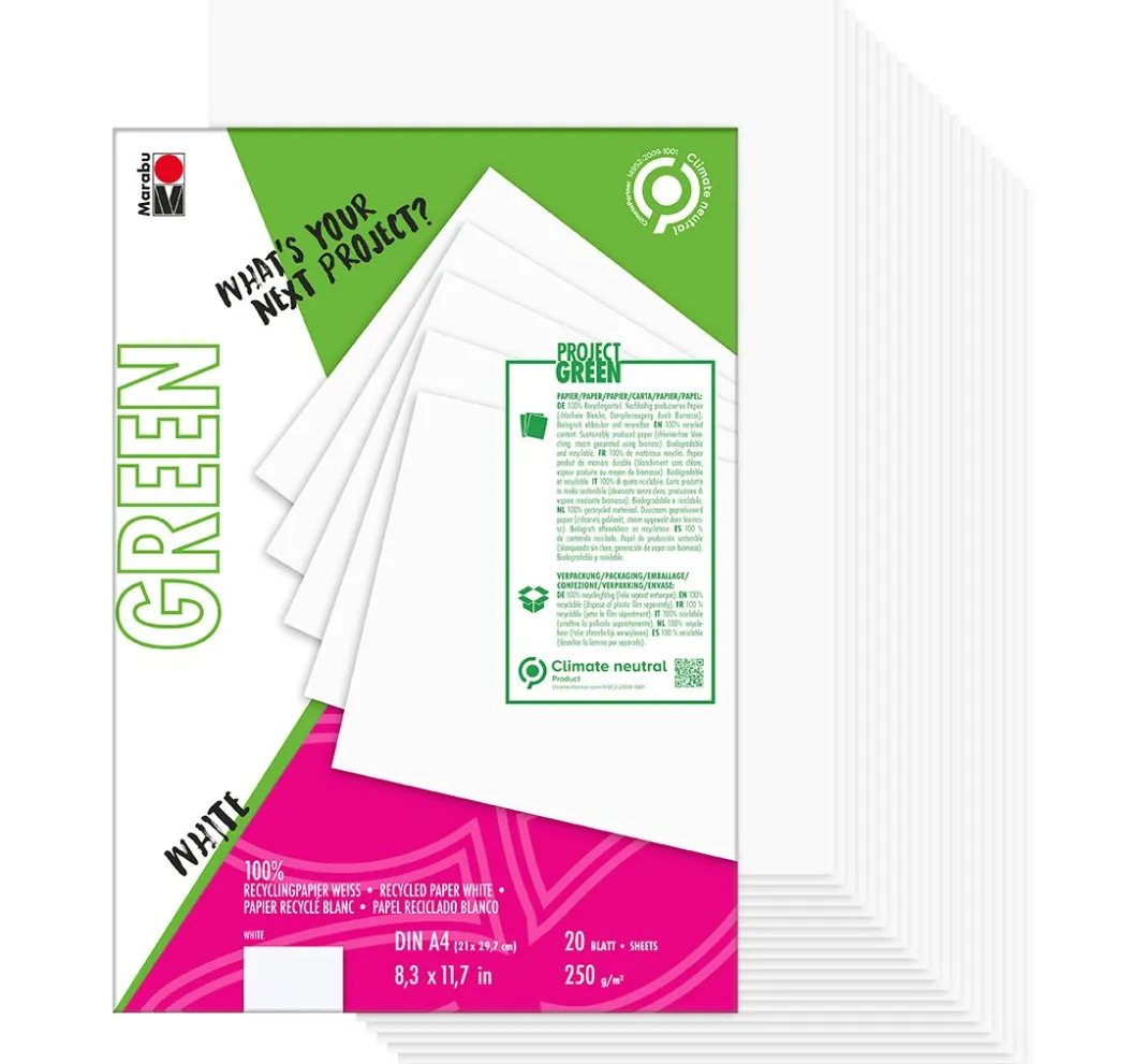 Marabu Malpapier|Malen & Zeichnen>Green Papierblock White, DIN A4