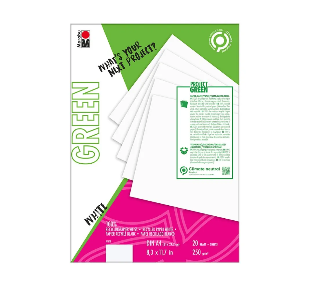 Marabu Malpapier|Malen & Zeichnen>Green Papierblock White, DIN A4