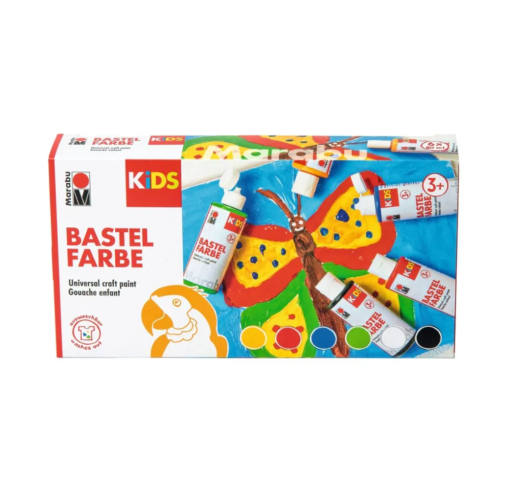 Kinder Marabu Bastelfarbe|Bastelfarbe>KIDS BASTELFARBE, 6er-Set