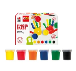 Kinder Marabu Fingerfarbe|Fingerfarbe>KIDS FINGERFARBE 6ER SET