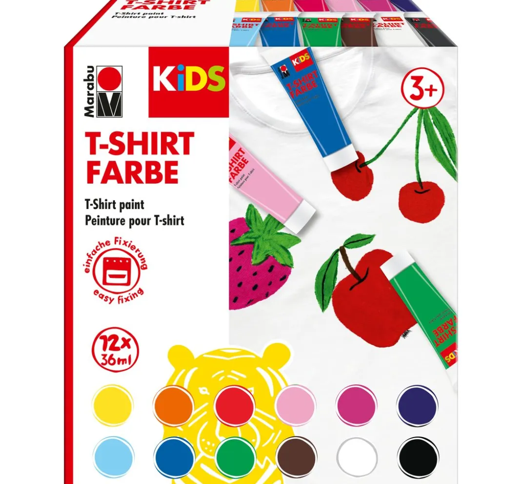 Marabu Textilfarbe|Farbsets>KiDS "T-Shirt Farbe", 12 x 36 ml