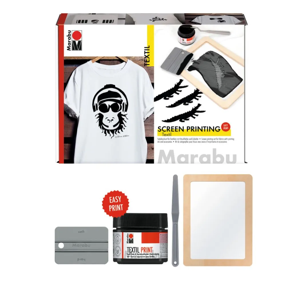 Marabu Textil-Design|Taschen-Design>Textil Print Screen-Set, 4-tlg.