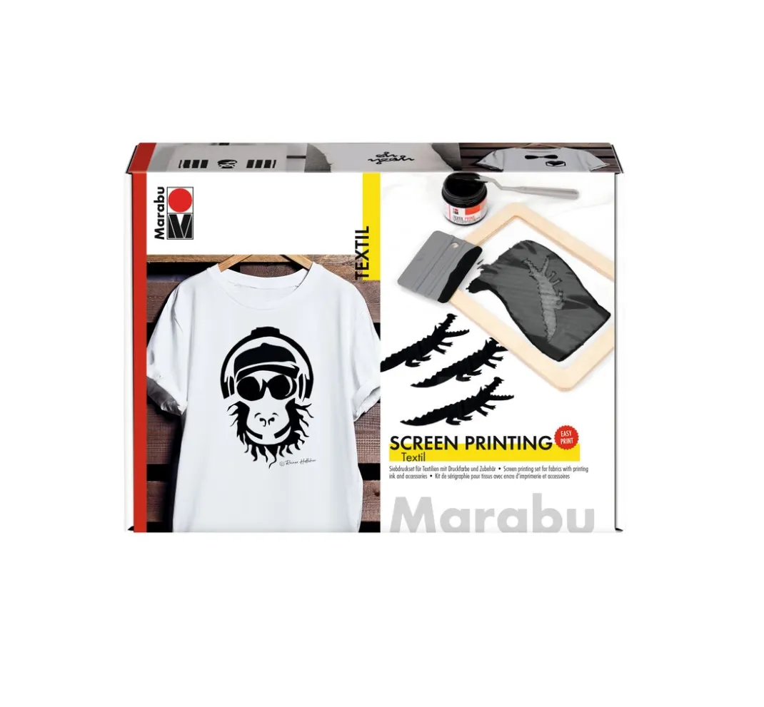 Marabu Textil-Design|Taschen-Design>Textil Print Screen-Set, 4-tlg.