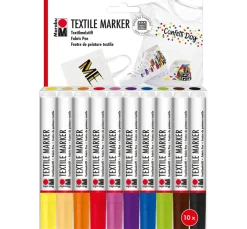 Marabu Textil-Design|Farbsets>Textile Marker, 10er-Set