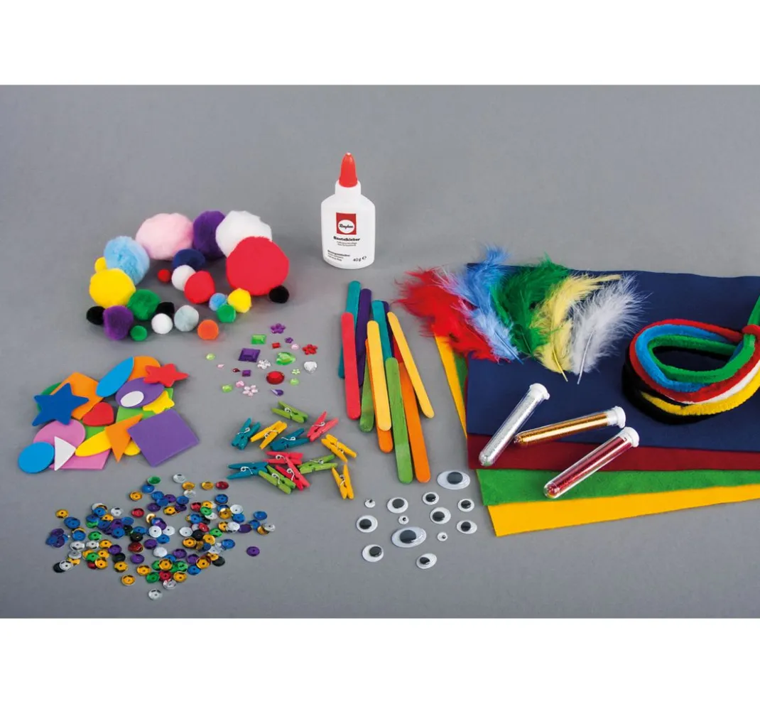Kinder Rayher Deko-Bastelsets>Mega Bastelbox, ca. 1.200 Teile