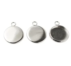 UIT Anhänger & Charms|Cabochons>Metall-Anhänger "Rund"