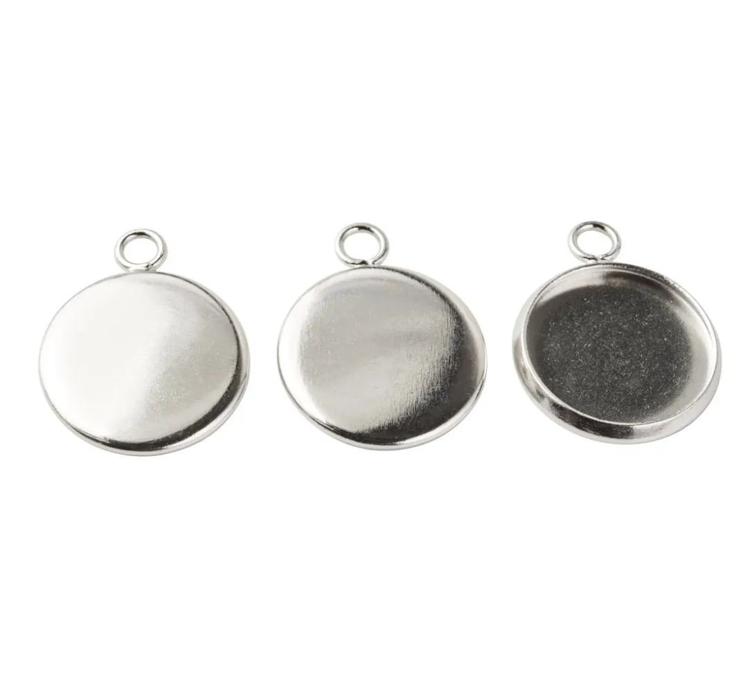 UIT Anhänger & Charms|Cabochons>Metall-Anhänger "Rund"