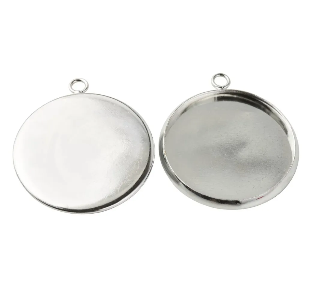 UIT Anhänger & Charms|Cabochons>Metall-Anhänger "Rund"