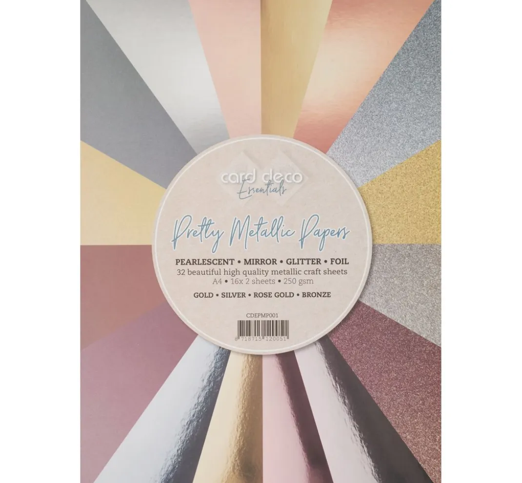 FINDit Kartengestaltung|Karten & Umschläge>Metallic- und Glitzerpapier-Mix, A4, 32 Blatt
