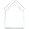 Rayher Diverse Materialien|Metallringe>Metallring "Haus", 3er-Set, Weiß