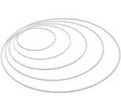 ohne Marke Diverse Materialien|Metallringe>Metallring "Kreis", Weiß