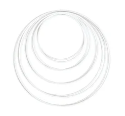 Rayher Diverse Materialien|Metallringe>Metallring "Kreis", Weiß, 10er-Set