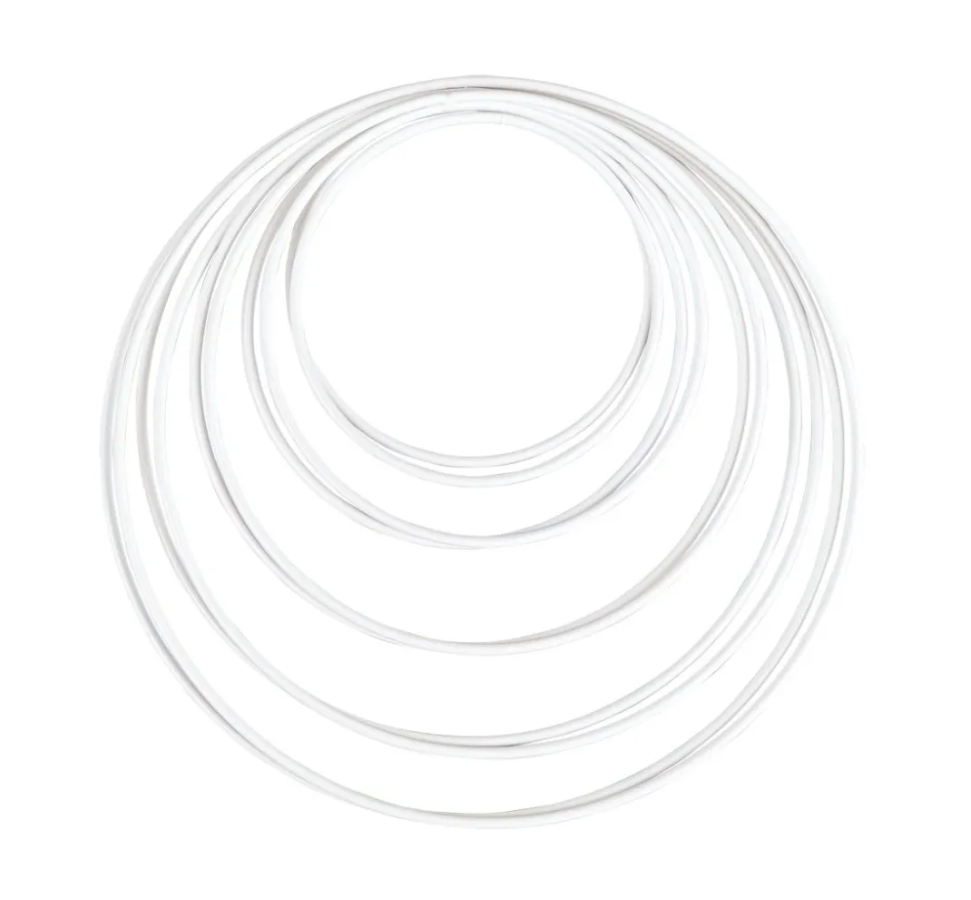 Rayher Diverse Materialien|Metallringe>Metallring "Kreis", Weiß, 10er-Set