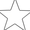 ohne Marke Diverse Materialien|Metallringe>Metallring "Stern", Schwarz