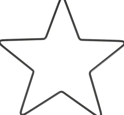 ohne Marke Diverse Materialien|Metallringe>Metallring "Stern", Schwarz