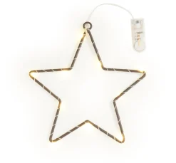 ohne Marke Diverse Materialien|Metallringe>Metallring-Stern "Star" mit LED-Licht