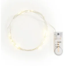 VBS Lichterketten>Micro-LED-Lichterkette mit Timer, 20 LEDs
