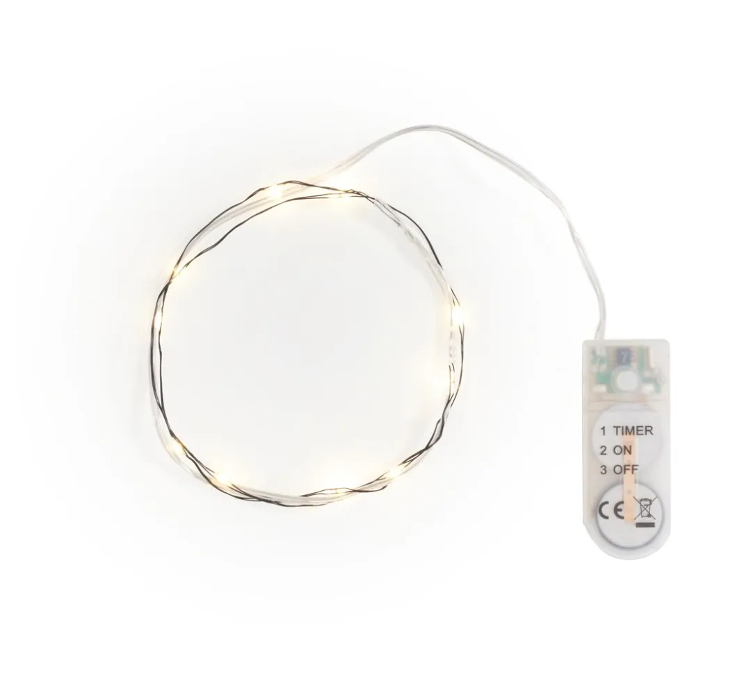 ohne Marke Lichterketten>Micro-LED-Lichterkette mit Timer 6/18Std., 10 LEDs