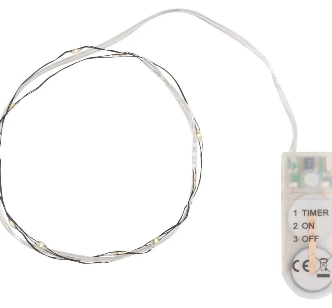ohne Marke Lichterketten>Micro-LED-Lichterkette mit Timer 6/18Std., 10 LEDs