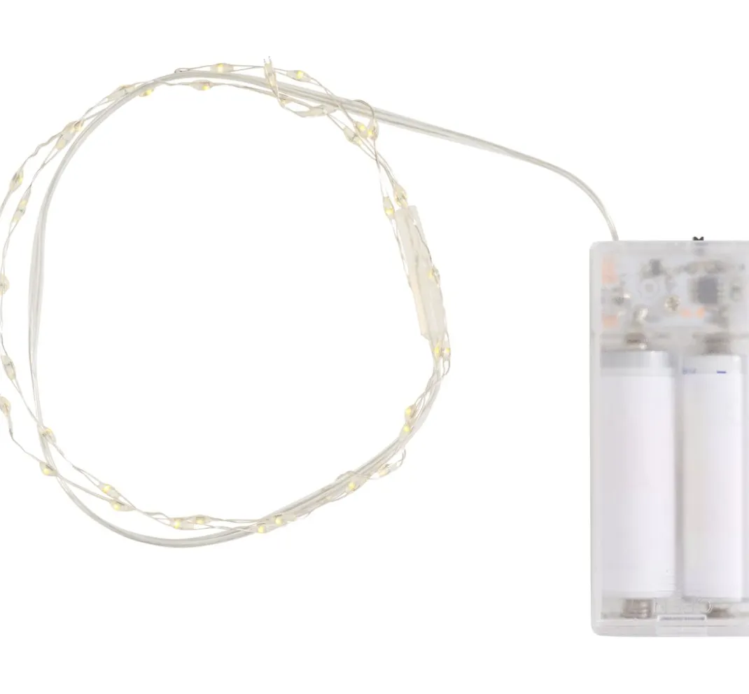 ohne Marke Lichterketten>Micro-LED-Lichterkette mit Timer 6/18 Std., 40er LEDs