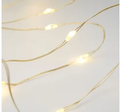 ohne Marke Lichterketten>Micro-LED-Lichterkette, mit Timer, goldfarbener Draht, 20 LEDs