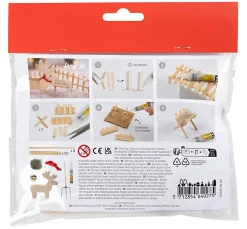 creativ company Miniaturen>Mini Bastelset Wichteltür "Rentier"
