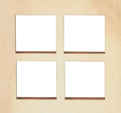 HobbyFun Miniaturen|Holz, Mdf & Pappmaché>Miniatur Fenster quadratisch "schmale Tiefe"