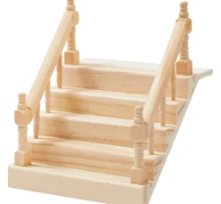 HobbyFun Miniaturen|Holz, Mdf & Pappmaché>Miniatur Treppe mit Handlauf