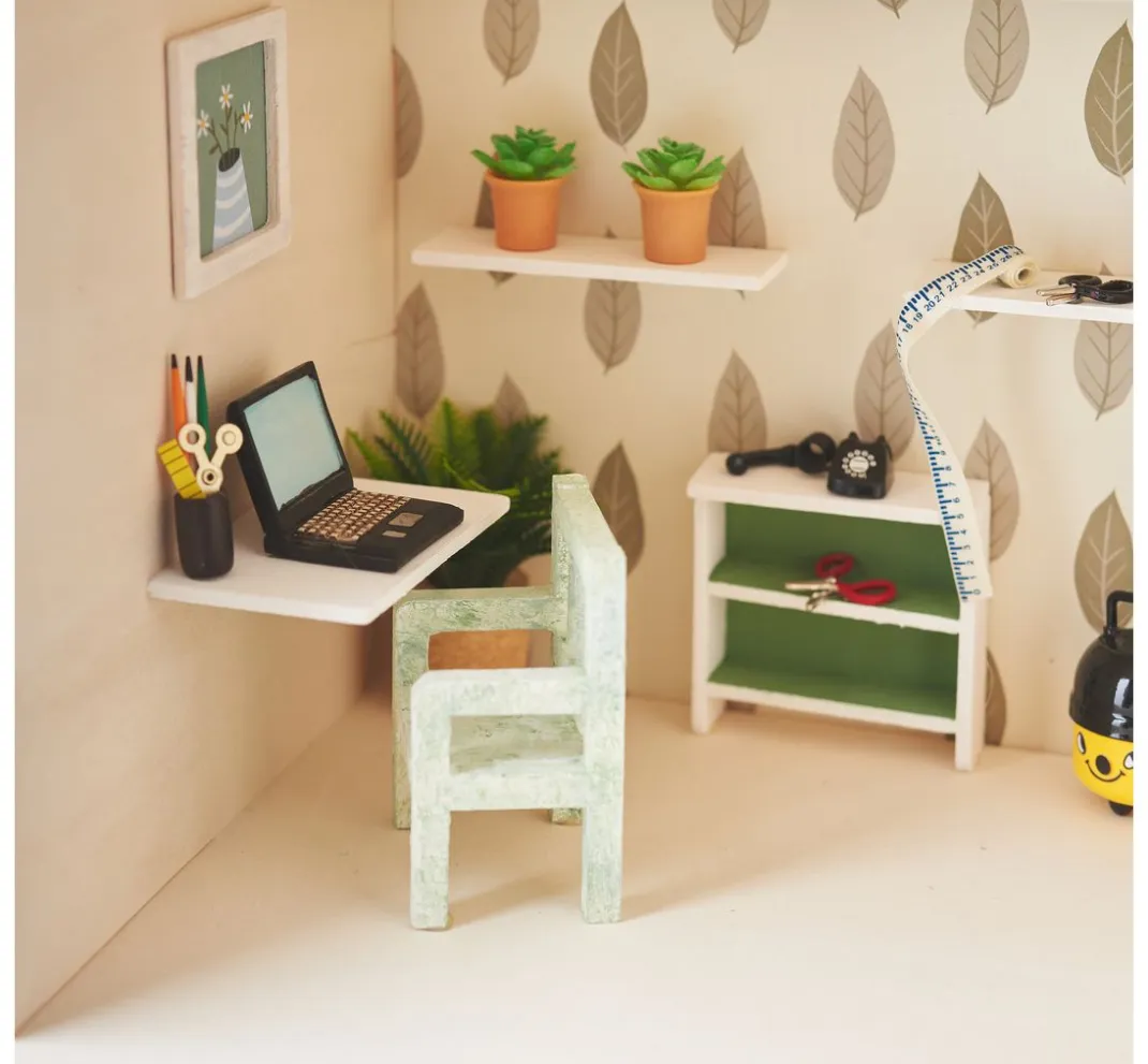 stafil Miniaturen|Holz, Mdf & Pappmaché>Miniatur-Set "Büro"