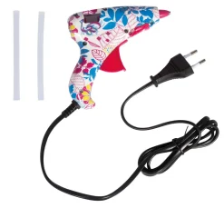 Rayher Werkzeug|Kleber>Mini-Heißklebepistole "Flower Power", mit Kabel